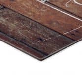 Spritzschutz Holz & Fähnchen + Wunschtext 