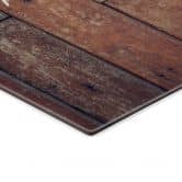Spatscherm Houten look met hart en tekst naar wens 