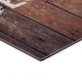 Spritzschutz - used wood mit Wunschtext! 