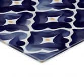 Spritzschutz Aquarell Blumen blau - Treechild 