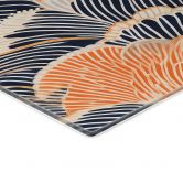 Spatscherm schelpmotief in oranje-blauw - Treechild 