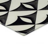 Spritzschutz Geometrische Ornamente in Schwarz-beige - Treechild - Panorama 