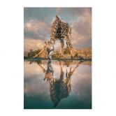 Stoffbild Reflexion einer Giraffe in der Wildnis - Amtmann 