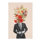 Stoffbild Mann im Anzug mit Wildblumen - Frida Floral Studio 