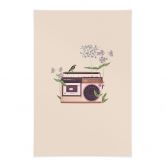 Affiche textile Retro Radio floral - Frida Floral Studio 