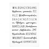 Stoffbild Herbstliche Worte - Typografie 