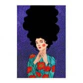 Affiche textile Femme en robe coquelicot - Hülya 