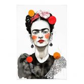 Stoffbild Frida Kahlo Pop-Art Porträt - Jaszke 
