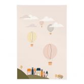 Stoffbild Bunte Heißluftballons am Himmel - Menina Lisboa 