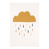 Textielposter Vrolijke regen in pastelkleuren - Menina Lisboa 