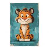 Stoffbild Fröhliches Tigerbaby - Magnusson 