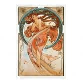 Stoffbild Mucha - Vier Künste: Der Tanz 