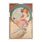 Stoffbild Mucha - Vier Künste: Die Malerei 