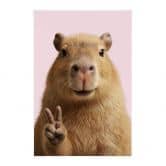 Stoffbild Peace Capybara 