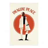 Stoffbild Imagine Peace - Zwei für Frieden und Hoffnung - Retrodrome 