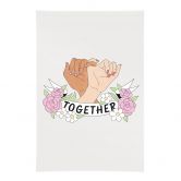 Affiche textile Together Sisterhood Floral Hände 