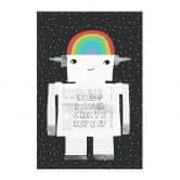 Stoffbild Regenbogen-Roboter Sleep Laugh Create - Treechild 