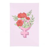 Affiche textile Signe de Vénus avec fleurs 