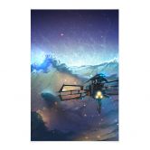 Textielposter Aerroscape - Sea in Space 