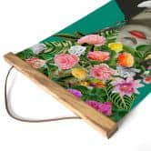 Canvas, Banner, Textile poster Frida Floral Studio - Portrait Frida 