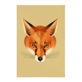 Stoffbild Fuchs - Braun 