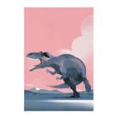 Stoffbild Kinderzimmer - Giganotosaurus - Braun 