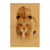 Affiche textile Lionne - Braun 