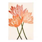 Affiche textile Fleurs de lotus colorées - Kubistika 