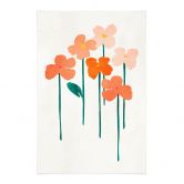 Stoffbild Kleine Blumen in Peach-Farben - Kubistika 