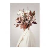 Affiche textile Moth - Beautiful Flower Lady 