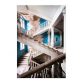 Stoffbild Imposantes Treppenhaus mit altem Charme - Robroek 