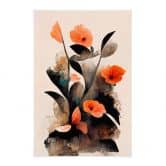 Stoffbild Korallenrote Mohnblumen - Treechild 