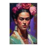 Stoffbild Treechild - Portrait von Frida Kahlo 