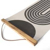 Panorama-Stoffbild 'Striped Bow' – Stilvolle Wandkunst von The Miuus Studio 