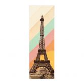 Textile poster Bodart - Retro Eiffel Tower with Rainbow 