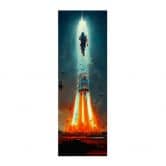 Stoffbild Heine - Ab ins All - Raketenstart - Astro Cruise 
