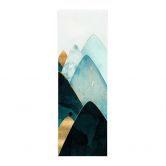 Stoffbild Abstrakte Berge in Gold und Blau - SpaceFrog Designs - Panorama 