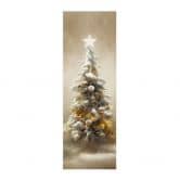 Textielposter Treechild - Golden Christmas Tree 