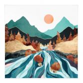 Stoffbild Berg Land Fluss - SpaceFrog Designs 