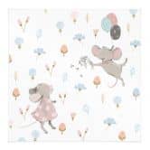 Stoffbild Kleine Mäuse mit Luftballons - UN Designs 
