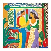 Affiche textile Amoureux - Inspiré par Matisse - Zamart 
