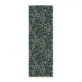 Affiche textile Fleurs des champs Vintage - Vert foncé - Bloomery Decor - Panorama 