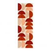 Affiche textile Demi-cercles abstraits dans des tons naturels chauds - Bré - Panorama 