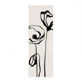 Stoffbild Line Art Zwei Mohnblumen - Cats & Dotz - Panorama 