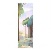 Textile poster Sunny forest with deer - DigitalArtsi - Panorama 