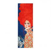 Stoffbild Frau mit rotem Haar und Blüten - Hülya - Panorama 