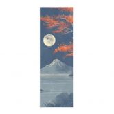 Affiche textile pleine lune sur le sommet du Fuji-san - Roze - Panorama 