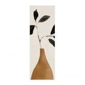 Stoffbild Zweig in goldener Vase - ThingDesign - Panorama 