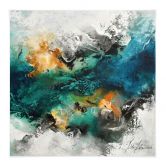 Textielposter kleur mist abstract - Fedrau 
