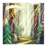 Stoffbild Verwunschener Wald im Licht - DigitalArtsi 